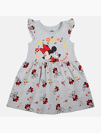 Minnie - abito a fantasia senza maniche, con scollo rotondo e volant