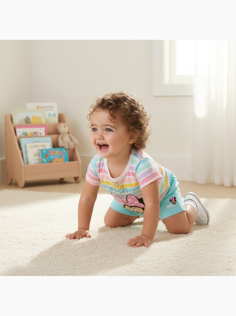 Minnie - Completo t-shirt e shorts bebè bambina Blu - Kiabi