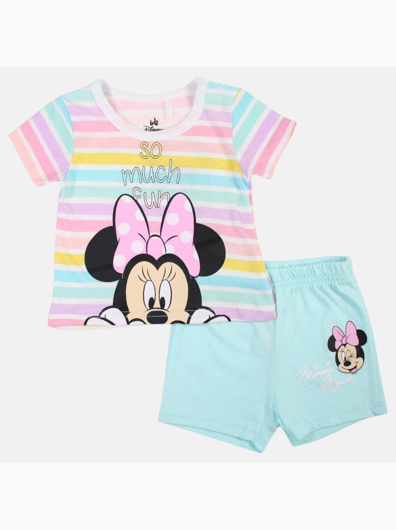 Minnie - Completo t-shirt e shorts bebè bambina Blu - Kiabi