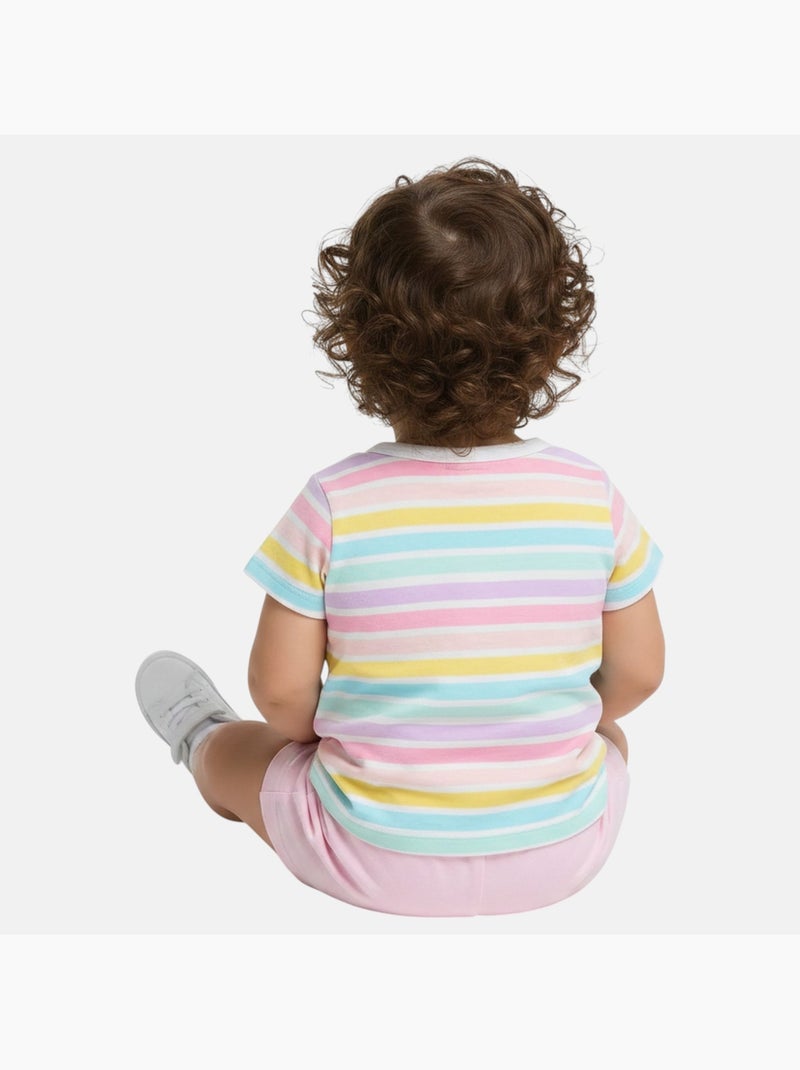 Minnie - Completo t-shirt e shorts bebè bambina Rosa - Kiabi