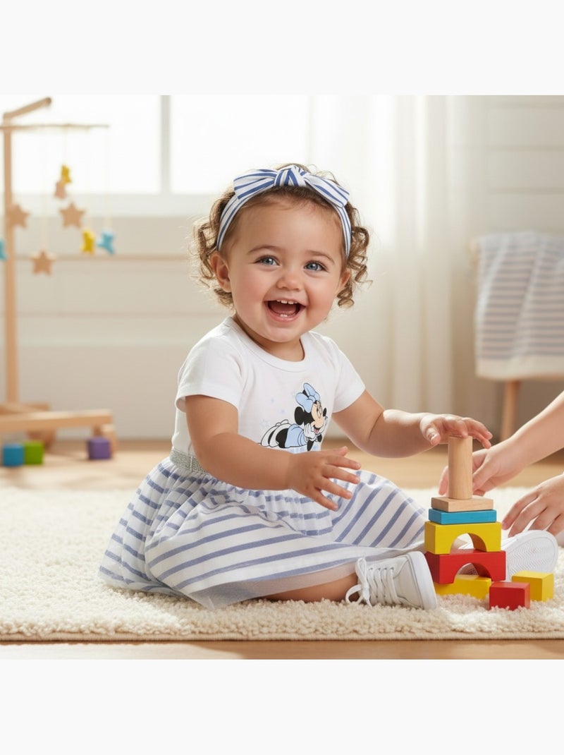 Minnie - Completo vestito e fascia per capelli bebè bambina Blu marino - Kiabi