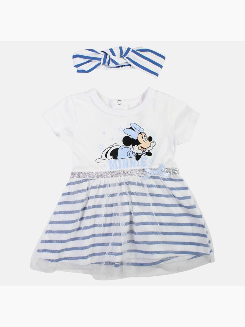 Minnie - Completo vestito e fascia per capelli bebè bambina Blu marino - Kiabi