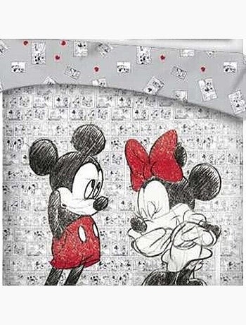 Minnie e Topolino, Completo Letto Matrimoniale Bambini Disney, LOVE