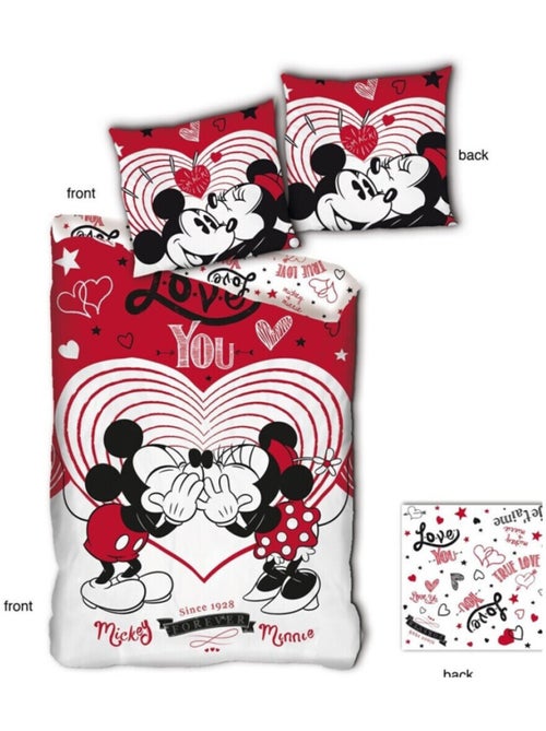Minnie Mickey love - Parure letto per bambini - Copripiumino - Kiabi Minnie Mickey love - Parure letto per bambini - Copripiumino - Kiabi