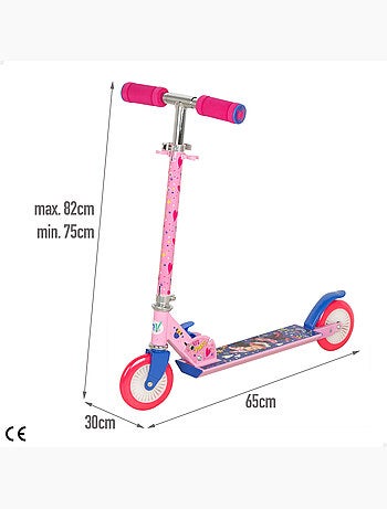 Minnie monopattino pieghevole a 2 ruote 65x30x75-82 cm max 50 kg con freno