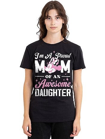 Minnie Mouse Proud Mom, Awesome Daughter Maglietta Adulto Unisex