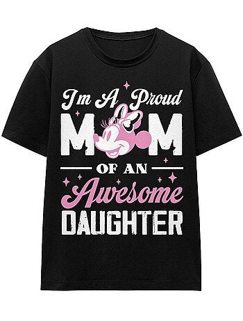 Minnie Mouse Proud Mom, Awesome Daughter Maglietta Adulto Unisex