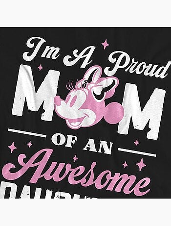 Minnie Mouse Proud Mom, Awesome Daughter Maglietta Adulto Unisex