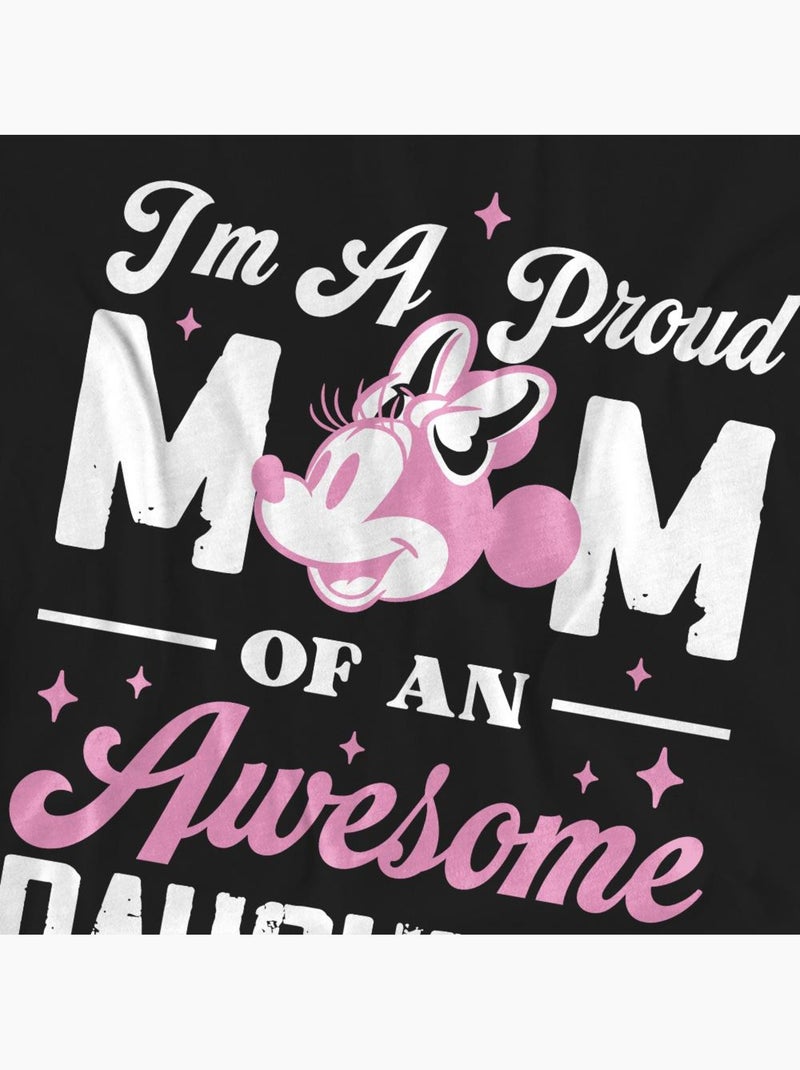 Minnie Mouse Proud Mom, Awesome Daughter Maglietta Adulto Unisex Nero - Kiabi