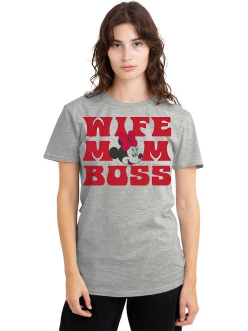 Minnie Mouse Wife Mom Boss Maglietta Adulto Unisex - Kiabi