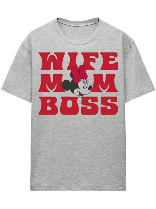 Minnie Mouse Wife Mom Boss Maglietta Adulto Unisex - Kiabi