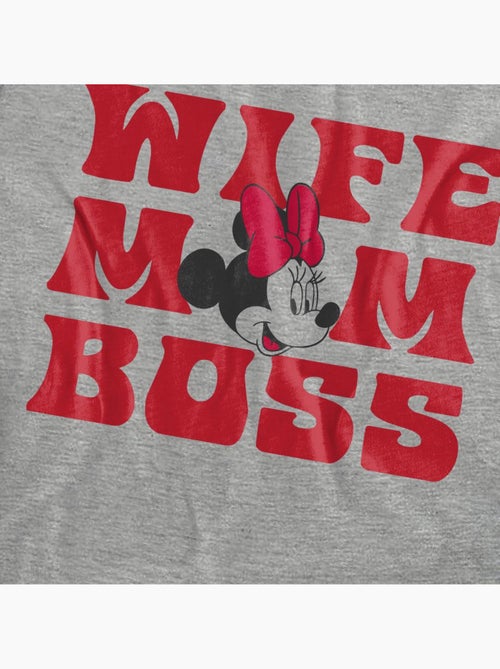 Minnie Mouse Wife Mom Boss Maglietta Adulto Unisex - Kiabi