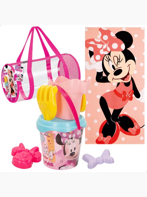 Minnie set di secchielli da spiaggia con accessori asciugamano e borsa - Kiabi Minnie set di secchielli da spiaggia con accessori asciugamano e borsa - Kiabi