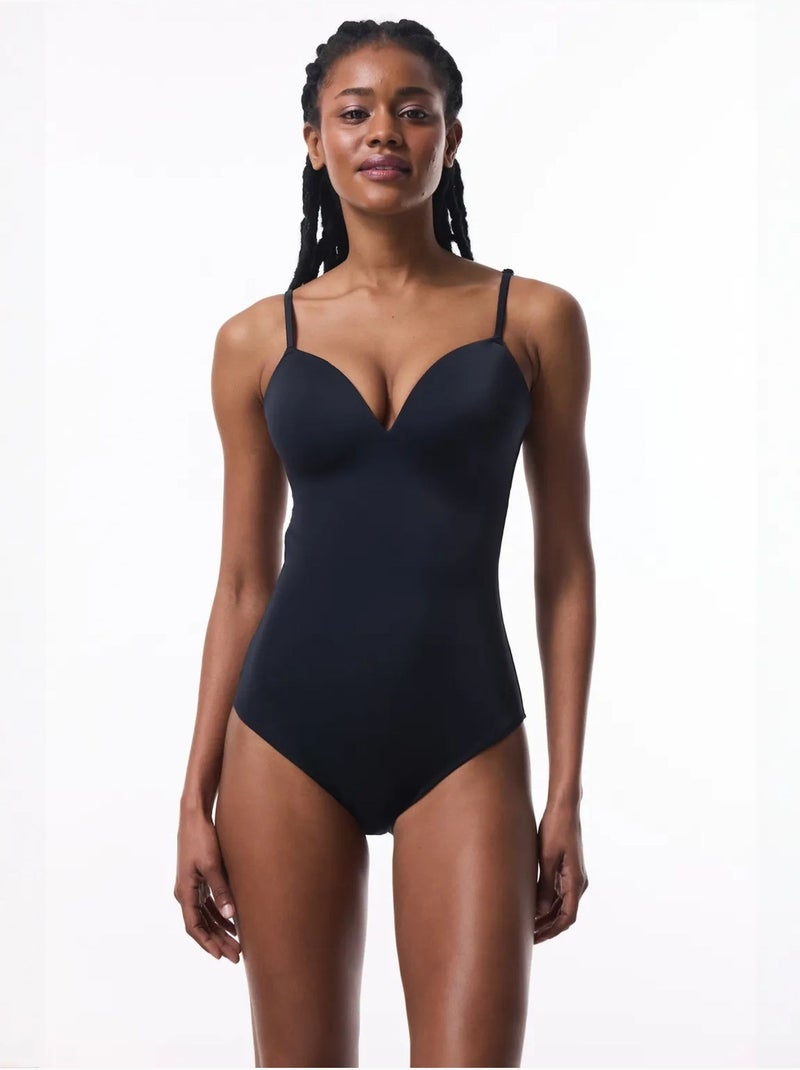 Miss costume da bagno con coppe fisse penti Nero - Kiabi