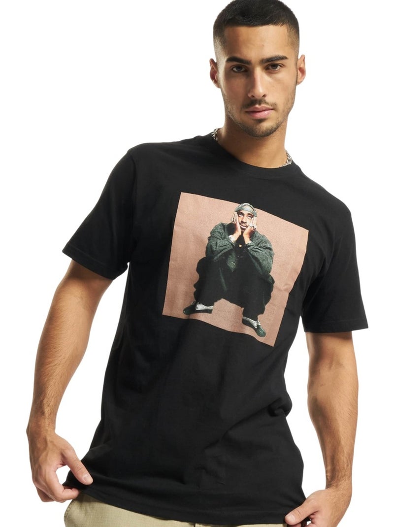 Mister Tee Sitting Pose Maglietta Tupac Shakur Uomo Nero - Kiabi