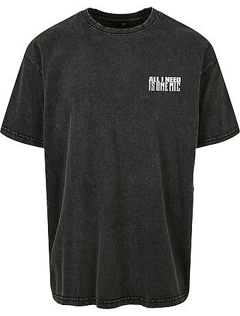 Mister Tee Stillmatic Maglietta Oversize Nas Lavaggio acido Uomo
