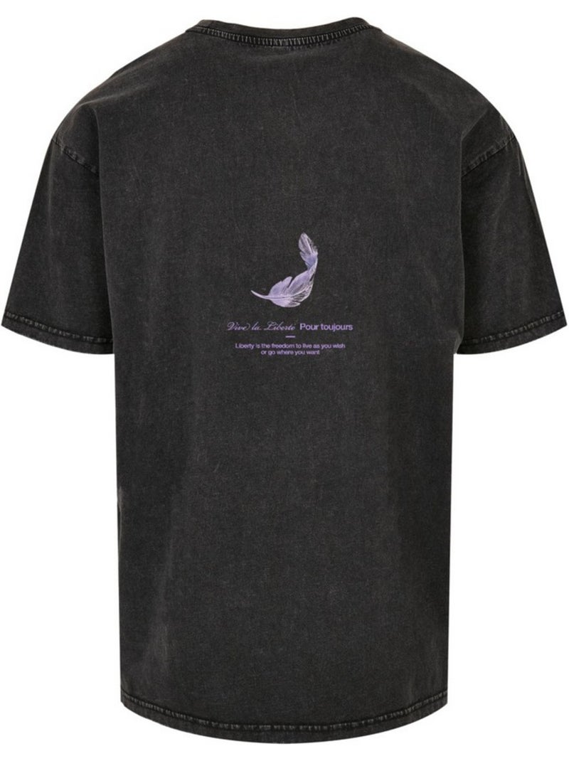 Mister Tee Vive La Liberte Maglietta Oversize Uomo Grigio antracite - Kiabi