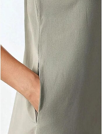 Mixray collection abito lungo a trapezio con girocollo e senza maniche hiccup