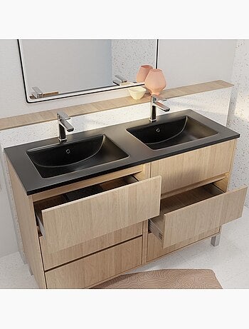 Mobile bagno doppio lavabo con 6 cassetti