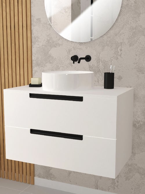 Mobile da bagno con 2 cassetti e 1 lavabo rotondo - Kiabi Mobile da bagno con 2 cassetti e 1 lavabo rotondo - Kiabi