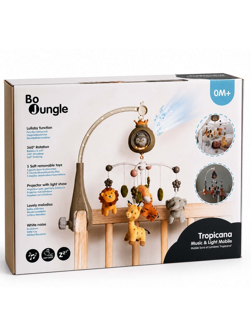 Mobile musicale per neonati con proiettore, luce notturna e rumore bianco | Bo Jungle Cachi - Kiabi