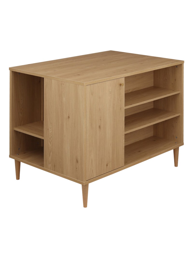 Mobile per bambini in elegante legno di quercia con vani portaoggetti su 3 - SAUTHON Marrone - Kiabi