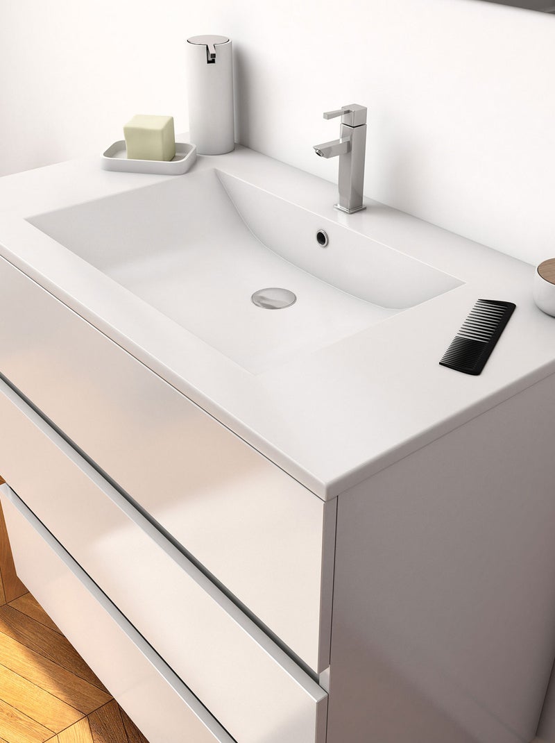 Mobiletto e set di specchi LED Bianco - Kiabi