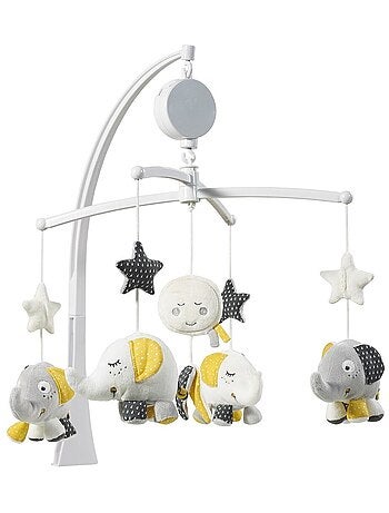 Mobiletto musicale per bebè Eléphant in cotone - SAUTHON