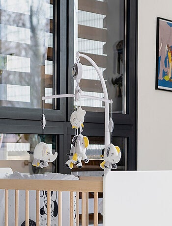 Mobiletto musicale per bebè Eléphant in cotone - SAUTHON