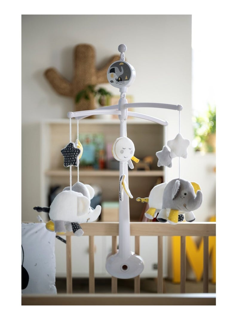 Mobiletto musicale per bebè Eléphant in cotone - SAUTHON Grigio - Kiabi