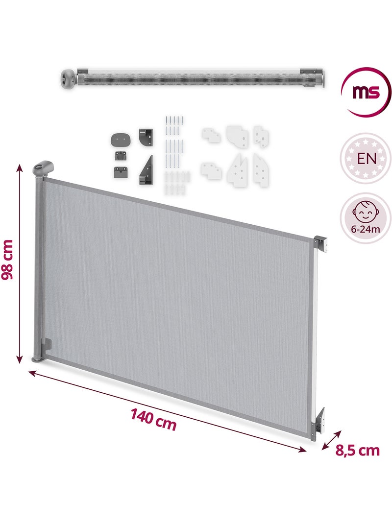 Moby-system homesafe - barriera di sicurezza retrattile per bambini Grigio - Kiabi