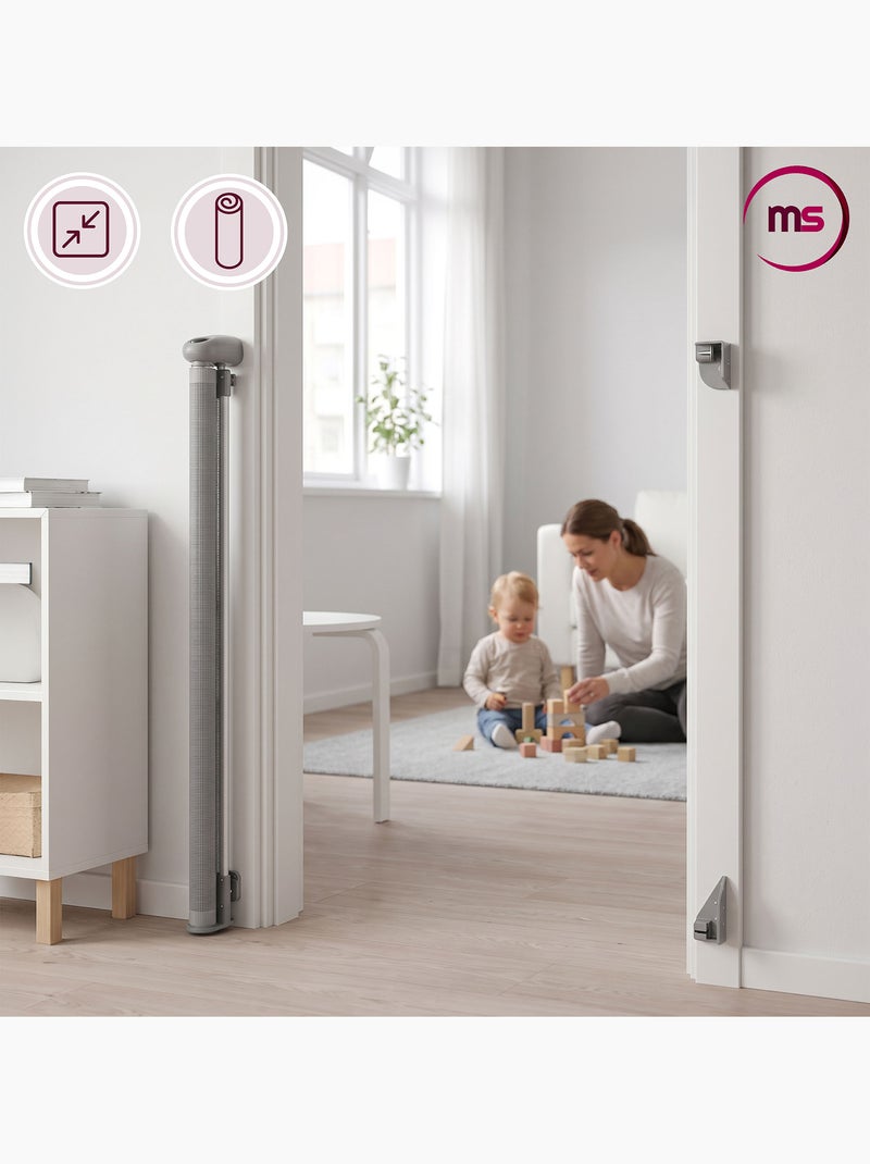 Moby-system homesafe - barriera di sicurezza retrattile per bambini Grigio - Kiabi