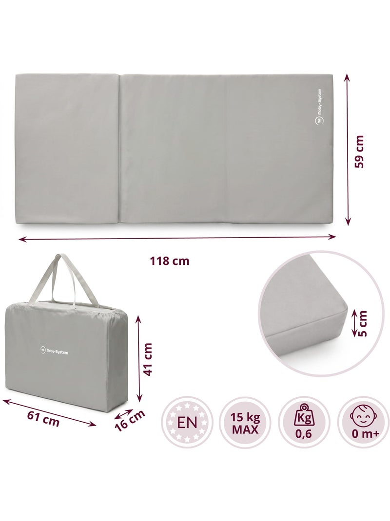 Moby-system materasso pieghevole per lettino da viaggio e box Grigio - Kiabi