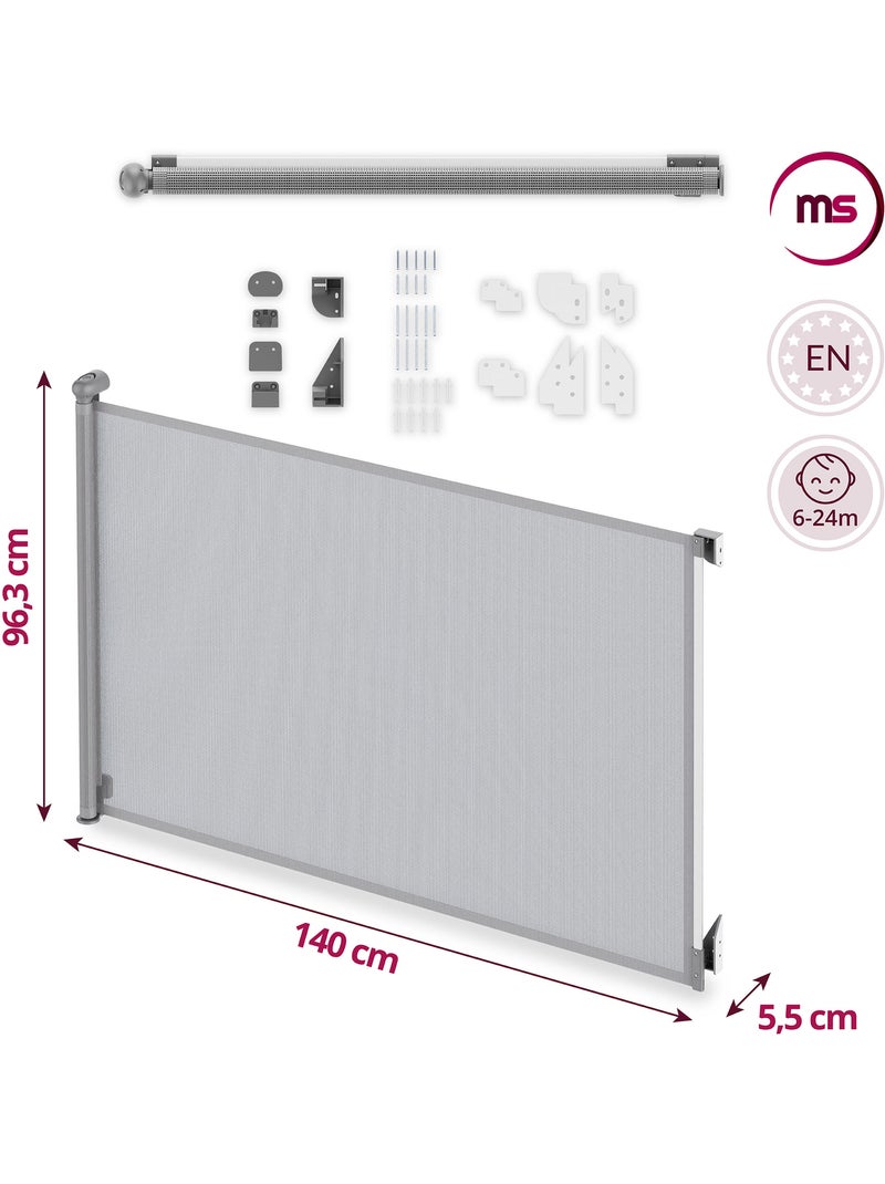 Moby-system safeguard barriera di sicurezza retrattile per bambini e animali Grigio - Kiabi