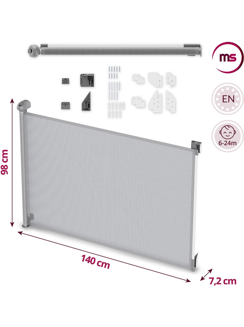 Moby-system stairsafe - barriera retrattile con blocco automatico per bambini Grigio - Kiabi