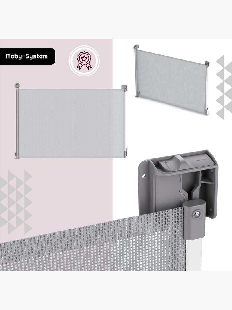 Moby-system stairsafe - barriera retrattile con blocco automatico per bambini Grigio - Kiabi