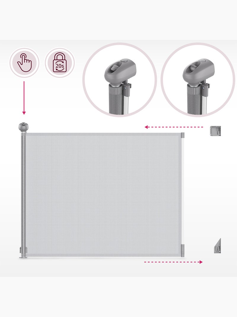 Moby-system stairsafe - barriera retrattile con blocco automatico per bambini Grigio - Kiabi