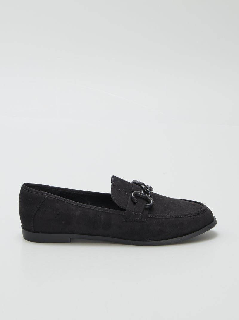 Mocassini à fibbia mocassini in finto camoscio - finto camoscio NERO - Kiabi