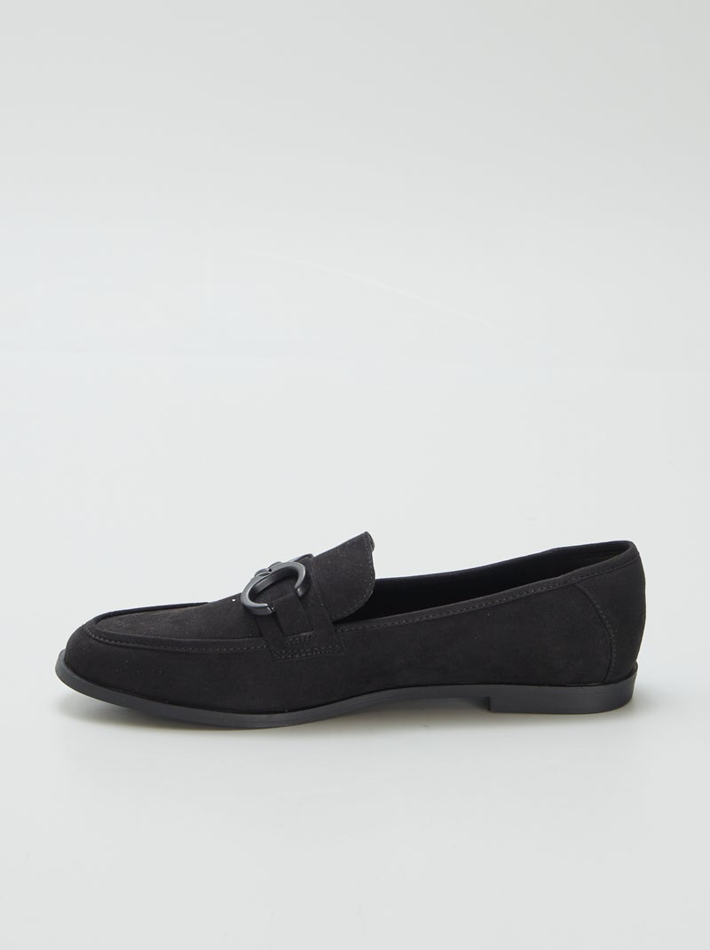 Mocassini à fibbia mocassini in finto camoscio - finto camoscio NERO - Kiabi