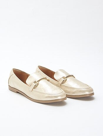 Mocassini argentati e glitterati