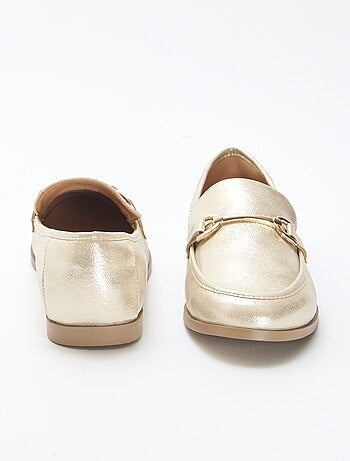 Mocassini argentati e glitterati