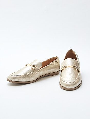 Mocassini argentati e glitterati