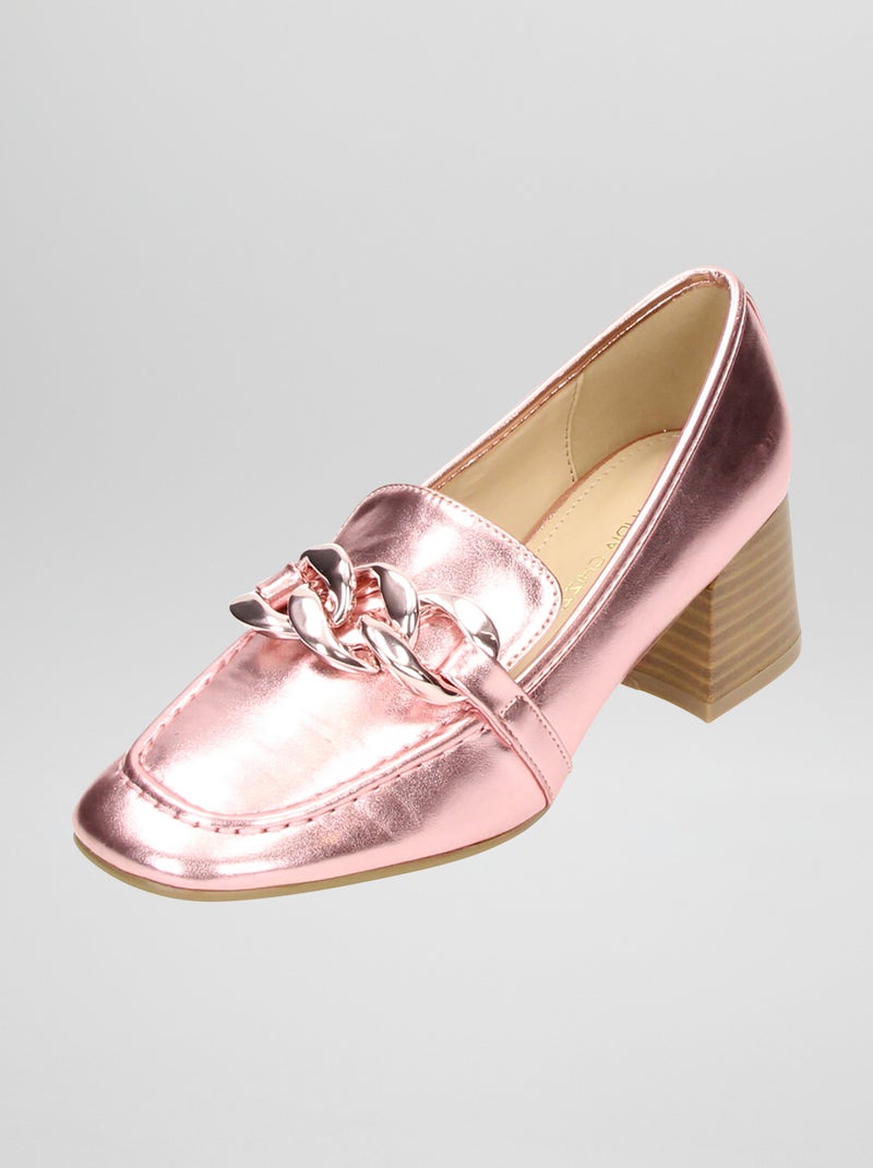 Mocassini con tacco BEIGE - Kiabi