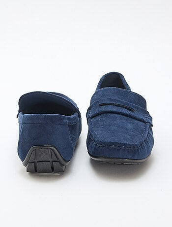 Mocassini da barca effetto scamosciato