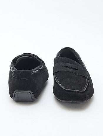 Mocassini da barca in ecopelle scamosciata tinta unita