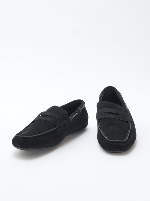 Mocassini da barca in ecopelle scamosciata tinta unita - Kiabi