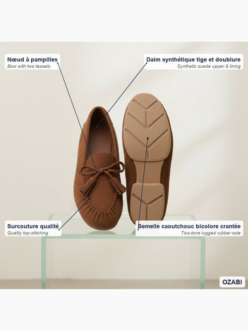Mocassini donna bobo chic nodo pampille camoscio sintetico ozabi - Kiabi Mocassini donna bobo chic nodo pampille camoscio sintetico ozabi - Kiabi