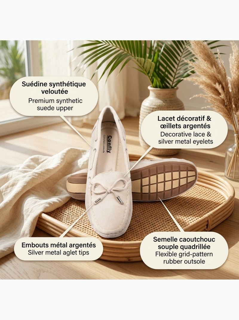 Mocassini Donna Lacci Camoscio Bobo Chic 3 Colori OZABI Beige - Kiabi