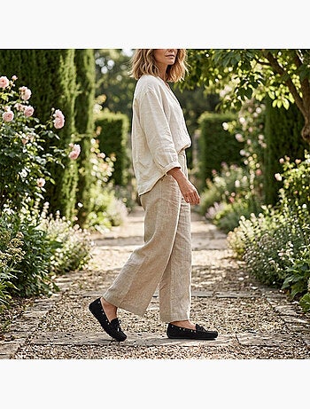 Mocassini Donna Lacci Camoscio Bobo Chic 3 Colori OZABI