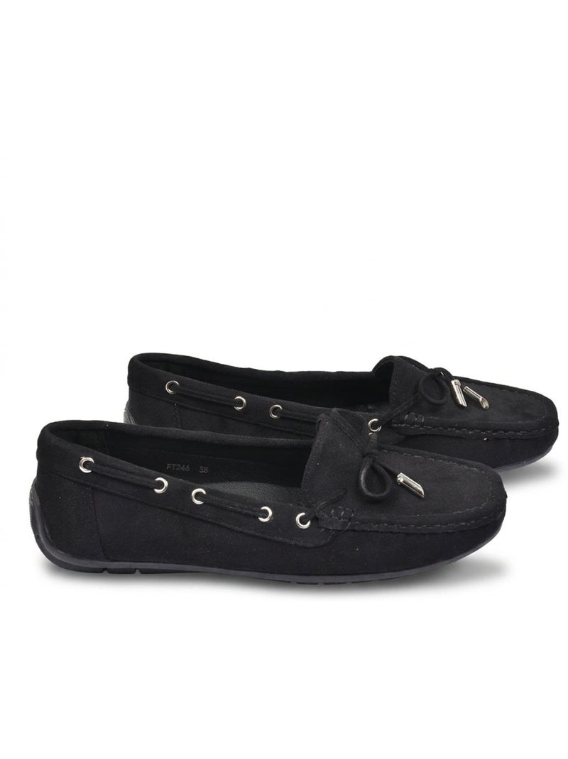 Mocassini Donna Lacci Camoscio Bobo Chic 3 Colori OZABI Nero - Kiabi